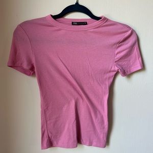 NWOT Zara Pink Tee S